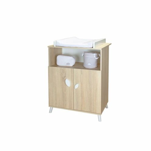 Chambre DUO Lit 60x120 Commode EDEN Bois/Blanc - BEBE9 CREATION