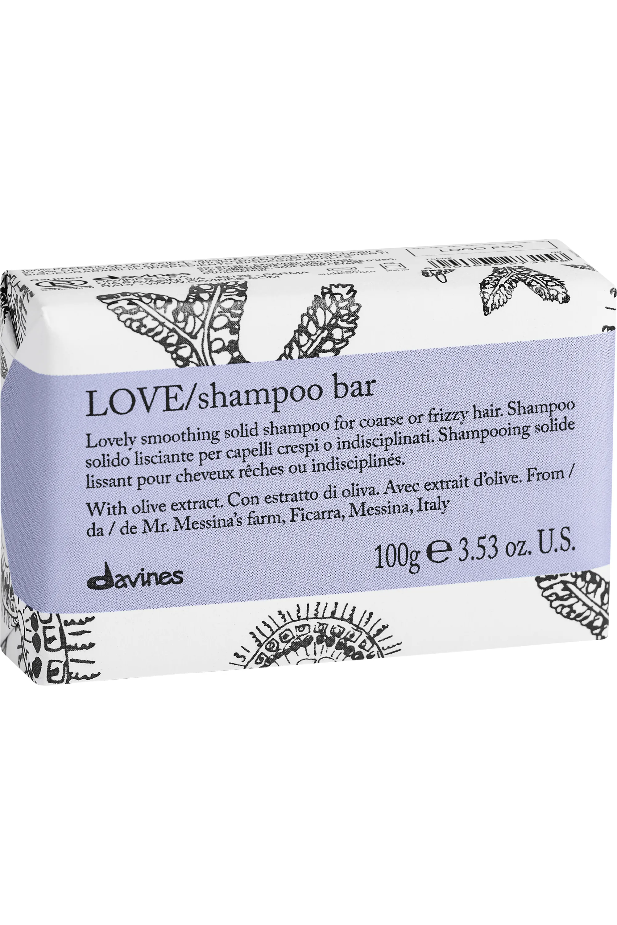 Davines Shampoing solide lissant Love-100 g