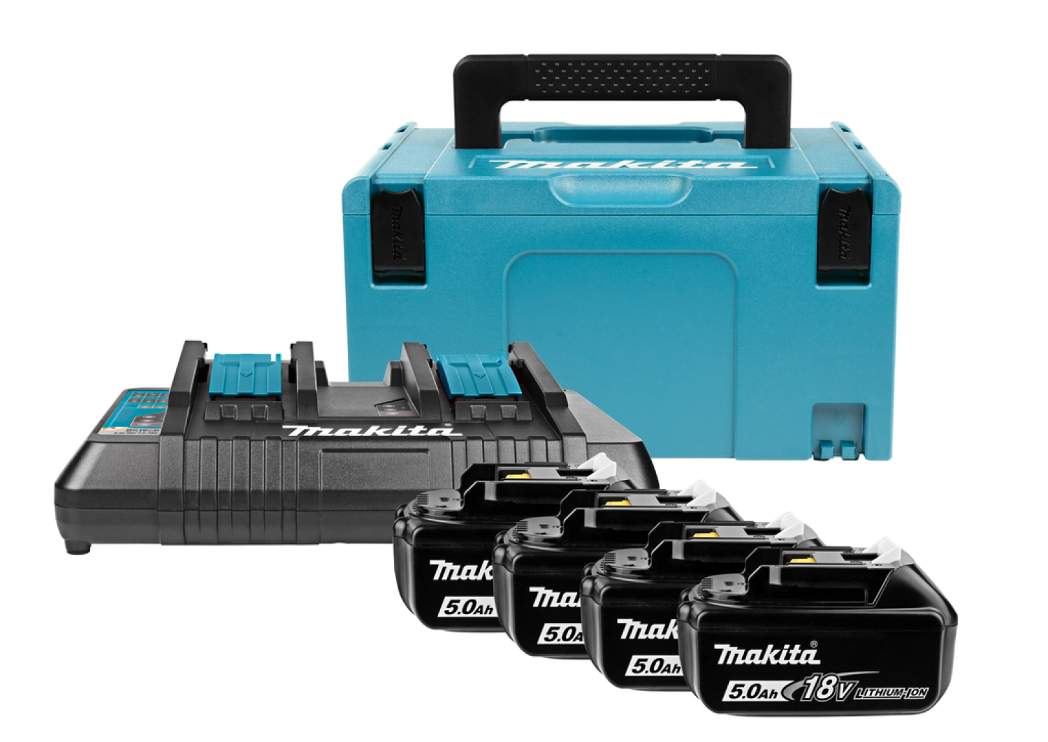 Makita 197626-8 18V Li-Ion accu starterset (4x 5.0Ah)   duolader in Mbox