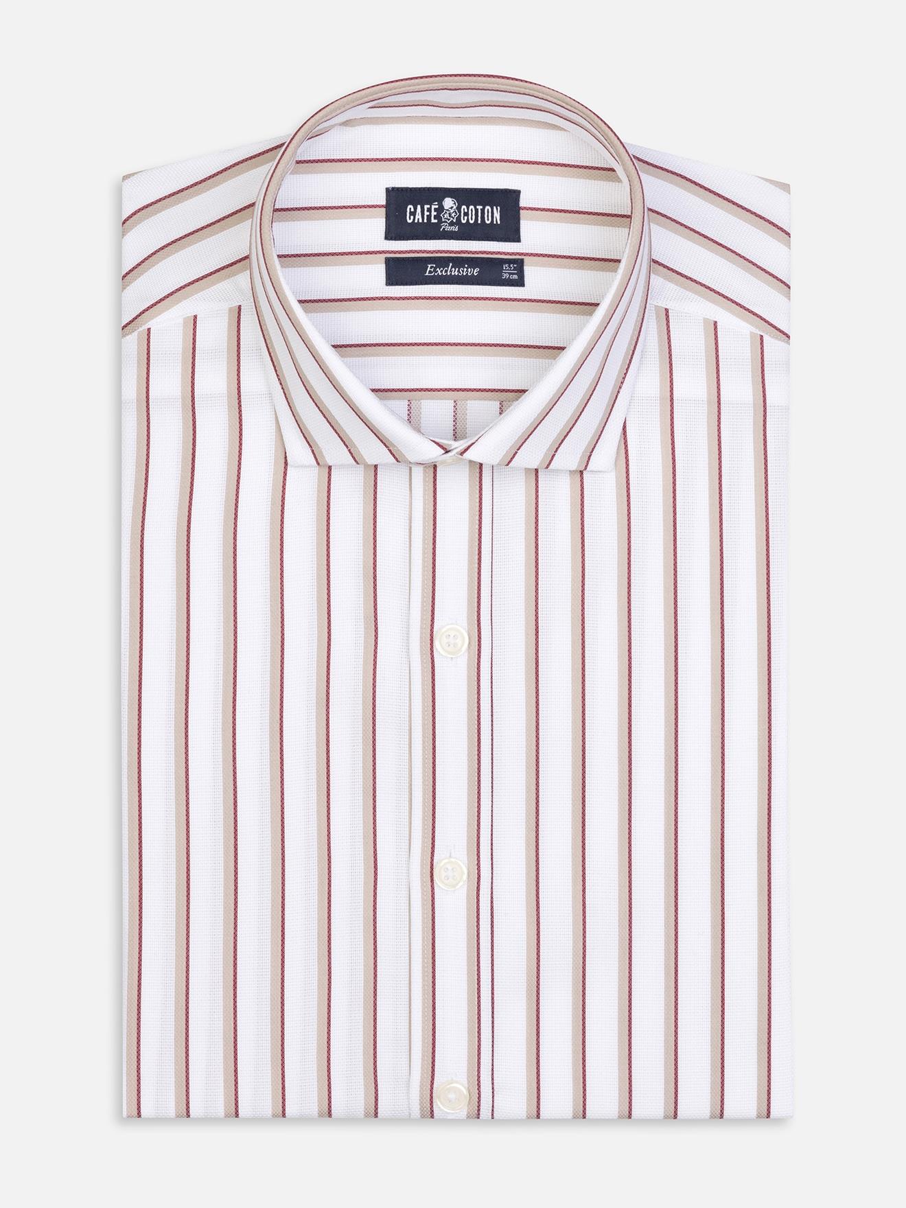 Chemise Elton à rayures sable