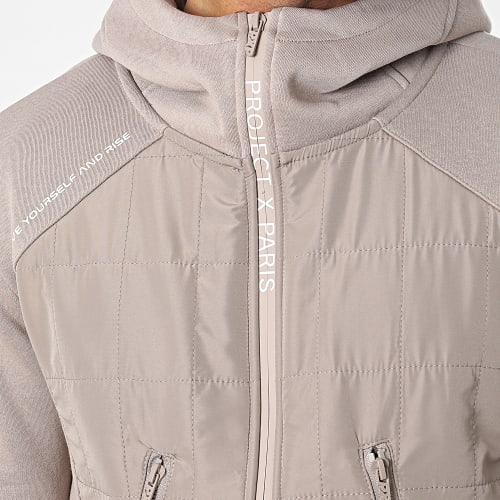Sweat Zippé Capuche 2333101 Marron Clair