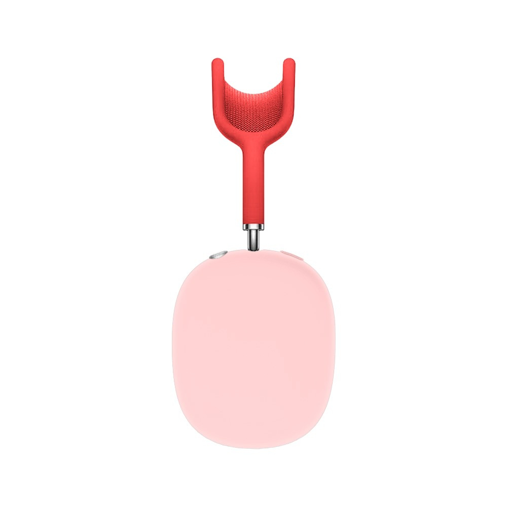 (5-tlg.Set) AirPods Max Silikon Hülle Schutz Abdeckung - Rosa