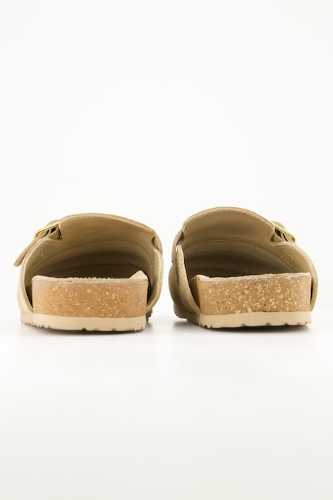 Leder-Mules, echtes Veloursleder, anatomisches Fußbett, Weite H
