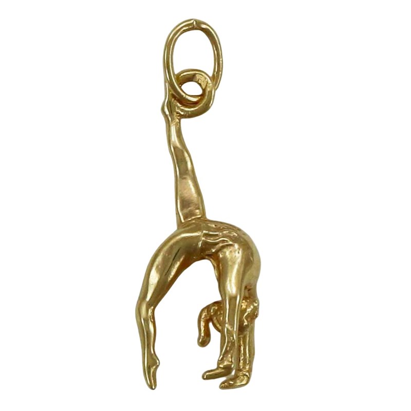 Pendentif gymnaste en Y - Plaqué or