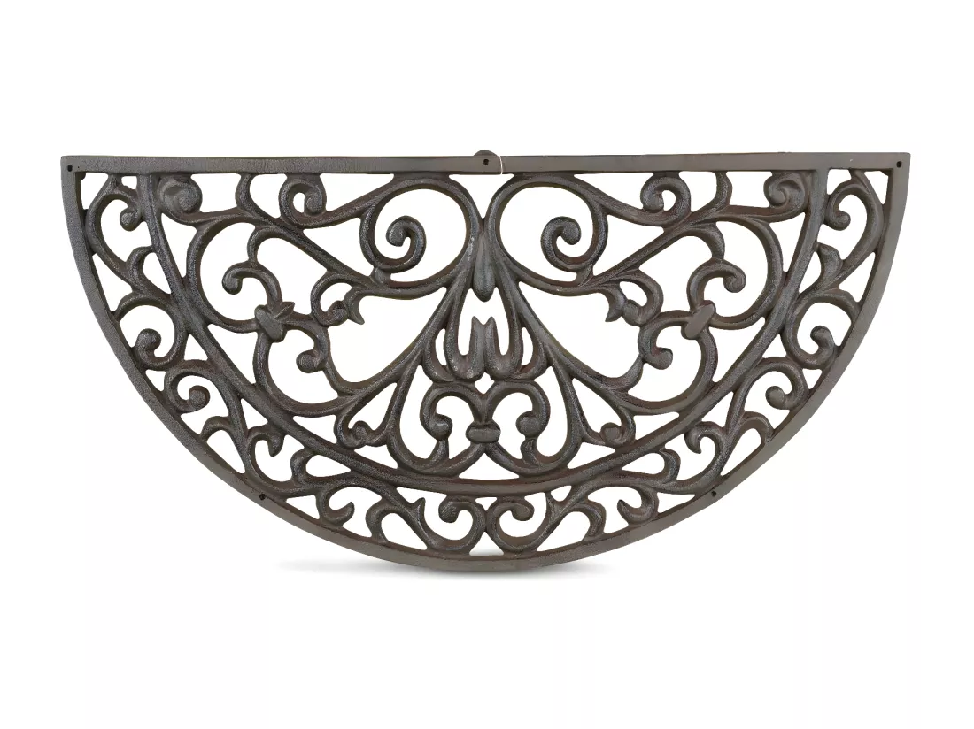 Paillasson demi lune fonte Fonte Marron - Décoration d'Autrefois