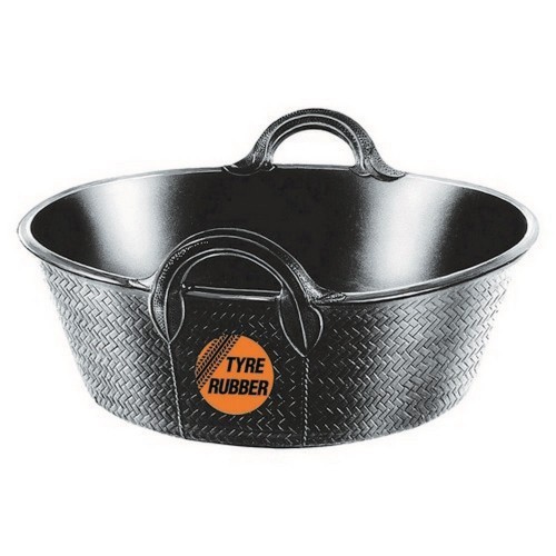 Comedouro/bebedouro para cavalos, 20 litros, preto