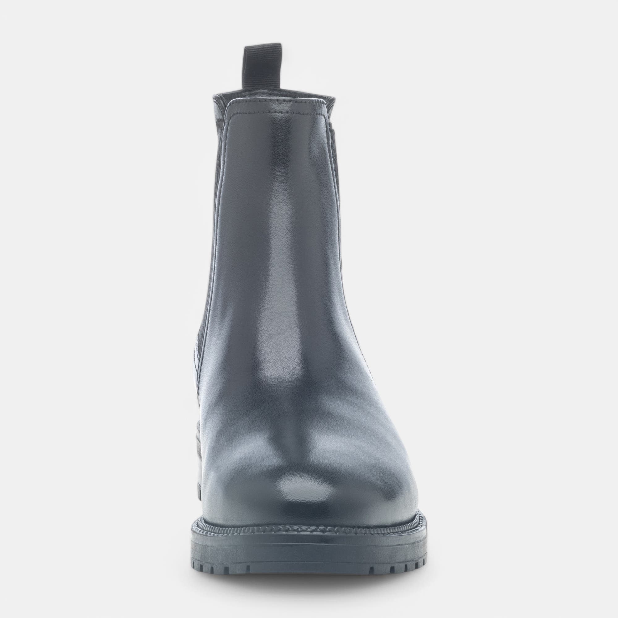 Boots chelsea Femme en cuir noir