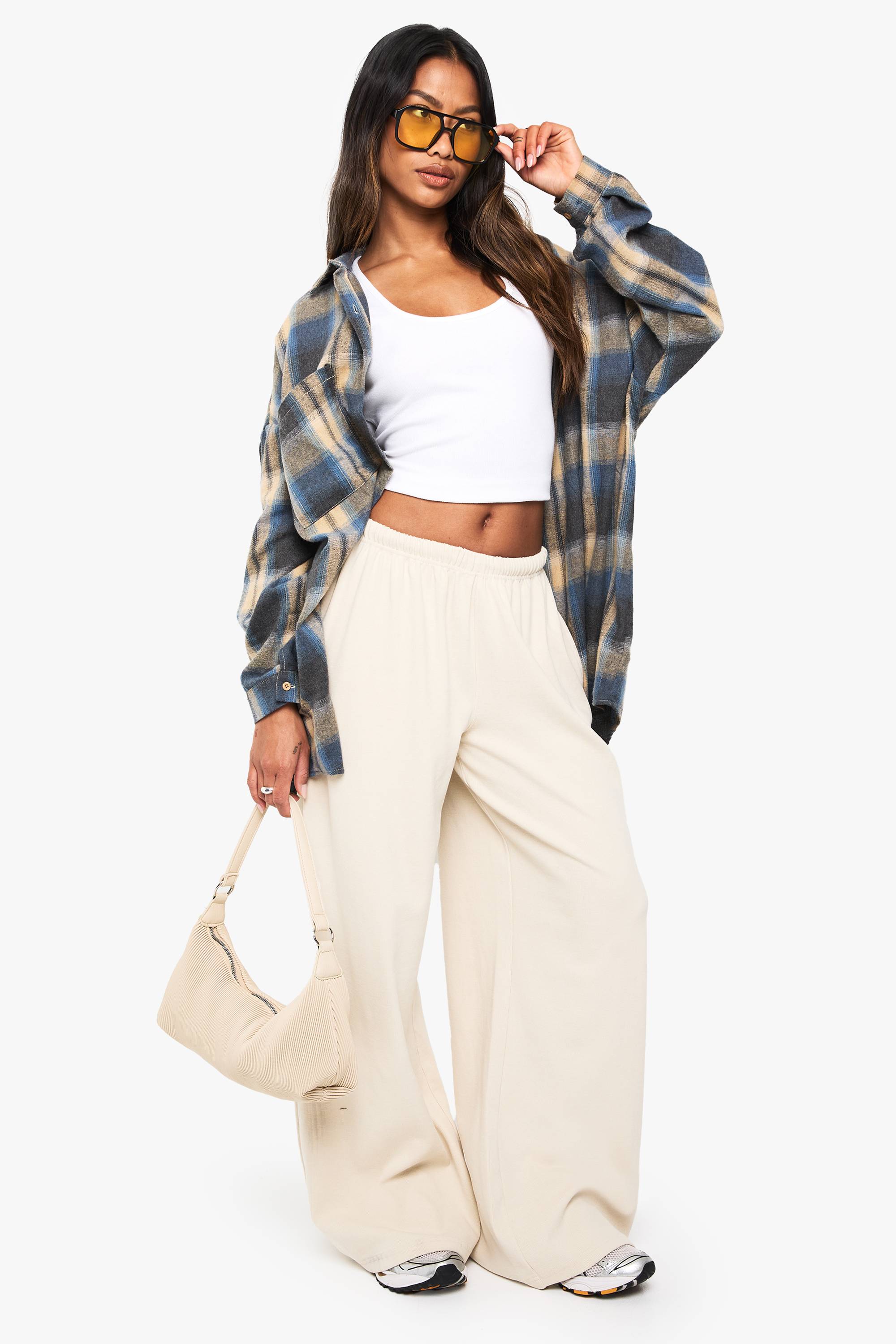 boohoo Boohoo Basics Pantalon droit à côtes