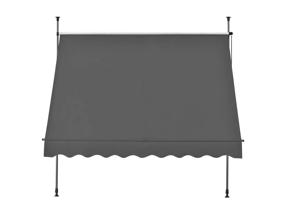 Brise-soleil pare-soleil métal et métal grise 400 x 120 x 300 cm 03_0001120