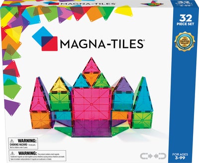 MAGNA-TILES Clear Colours Byggesett 32 Deler