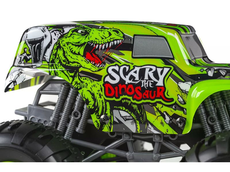 TEC-TOY Monster Truck Scary Monster Gyro & Sound, Grün, 1:1 4WD RC Monstertruck für Kinder ab 8 Jahren