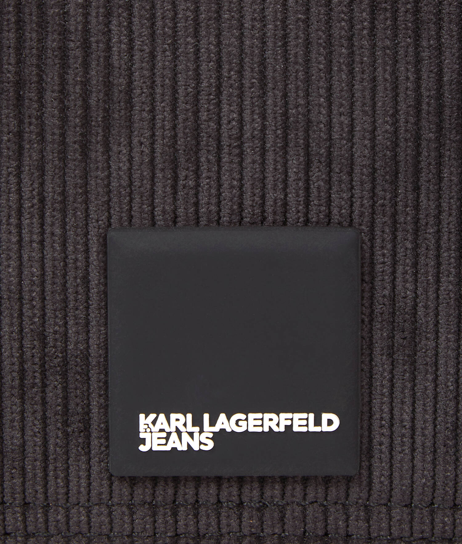 SAC CAMÉRA EN VELOURS CÔTELÉ AVEC LOGO KLJ ENCADRÉ