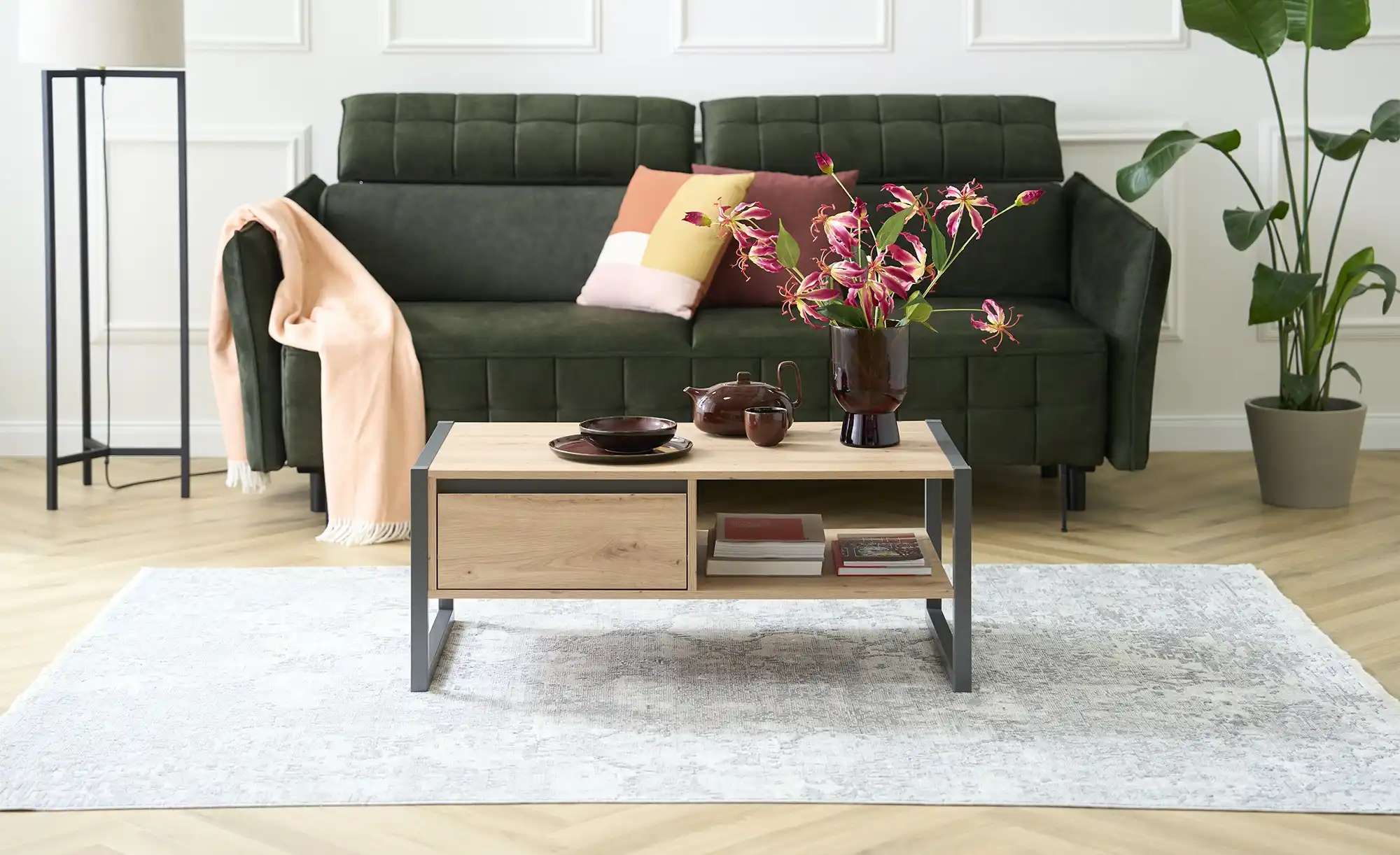 Couchtisch mit Schubkasten Fiano