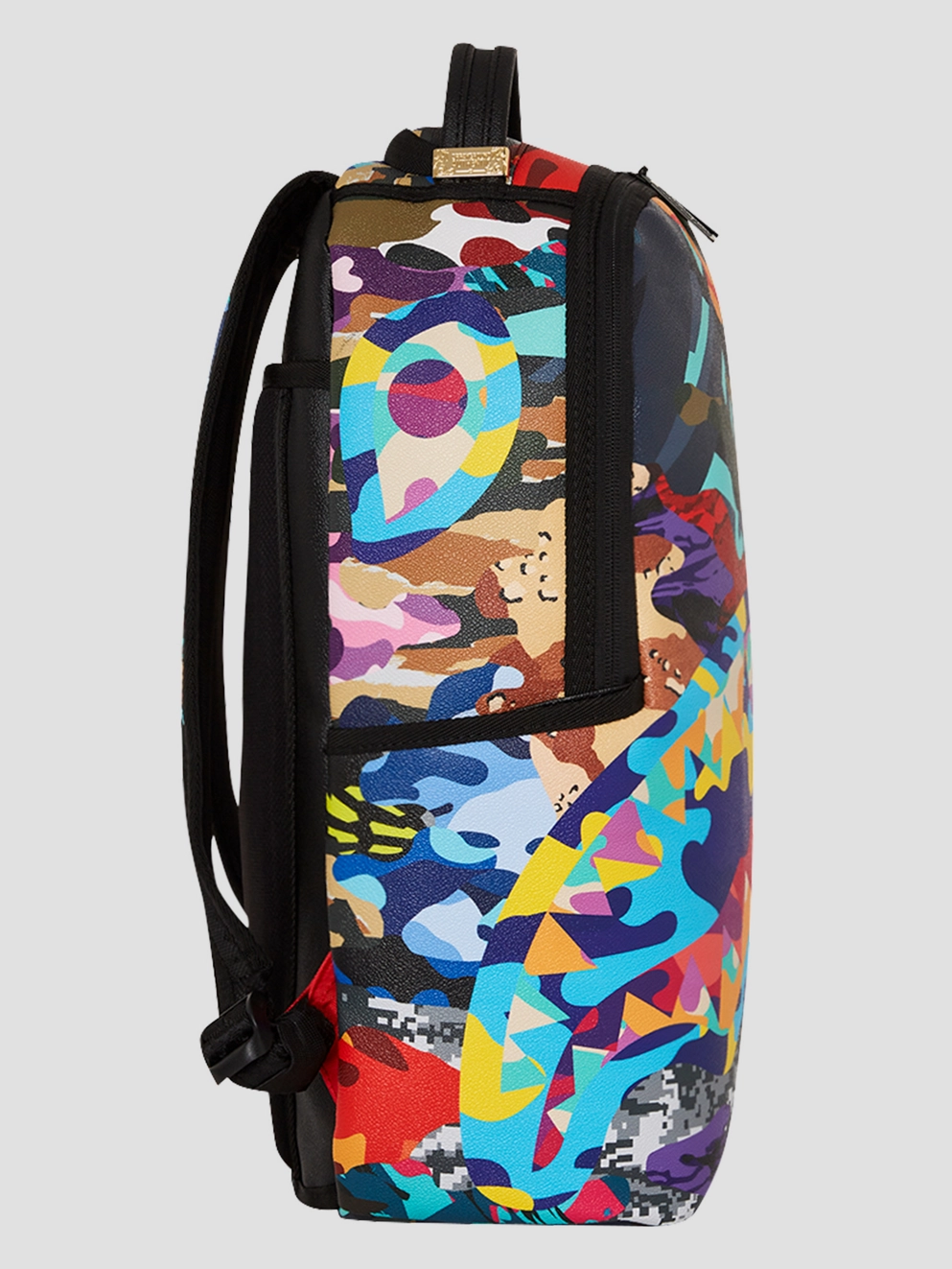Sprayground Sliced And Diced Camo Backpack red/blue/grey/purple