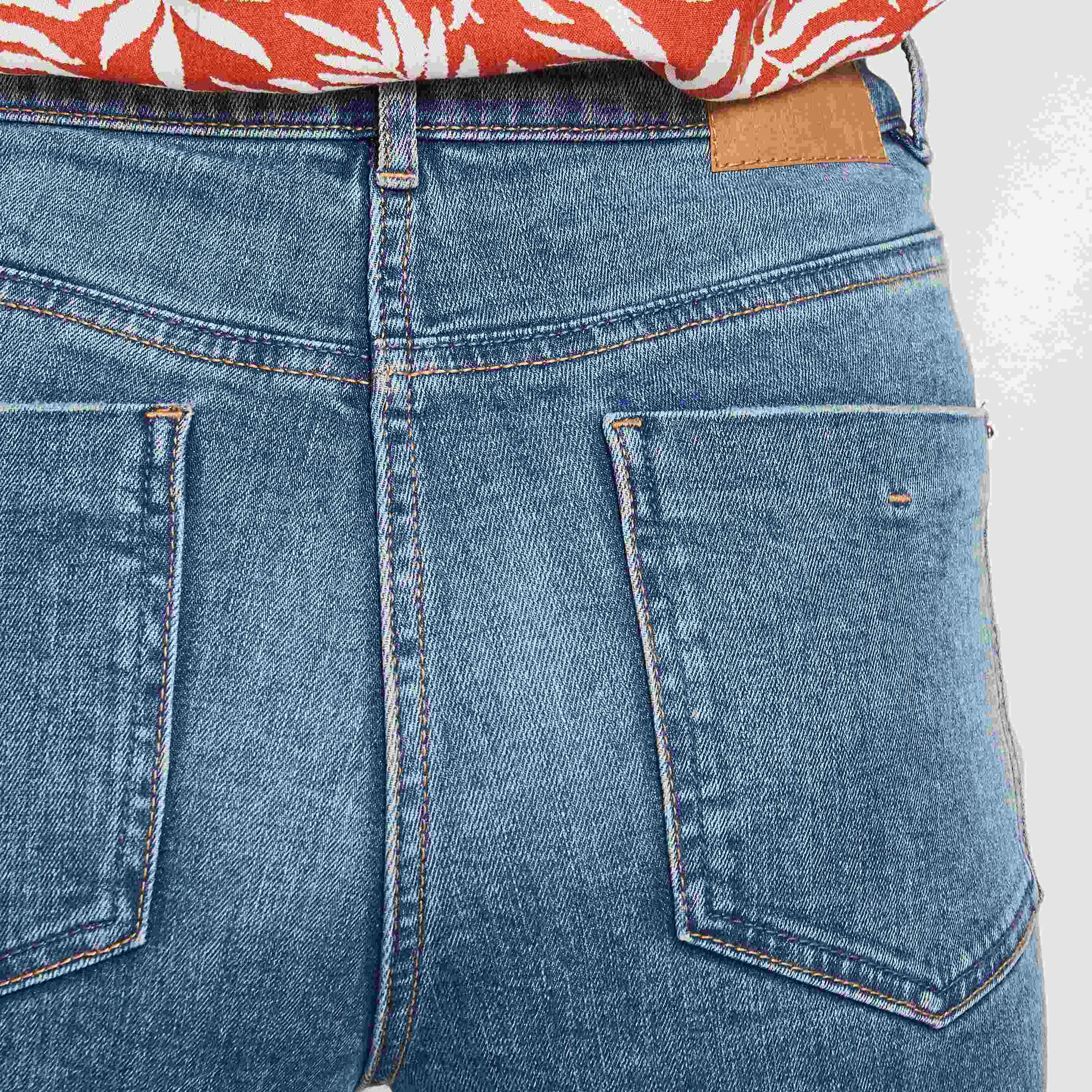 Jean large taille haute WOODSTOCK femme - STONE