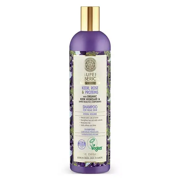 Natura Siberica - Shampoo de Cedro e Rosa para Cabelos Frágeis 400ml
