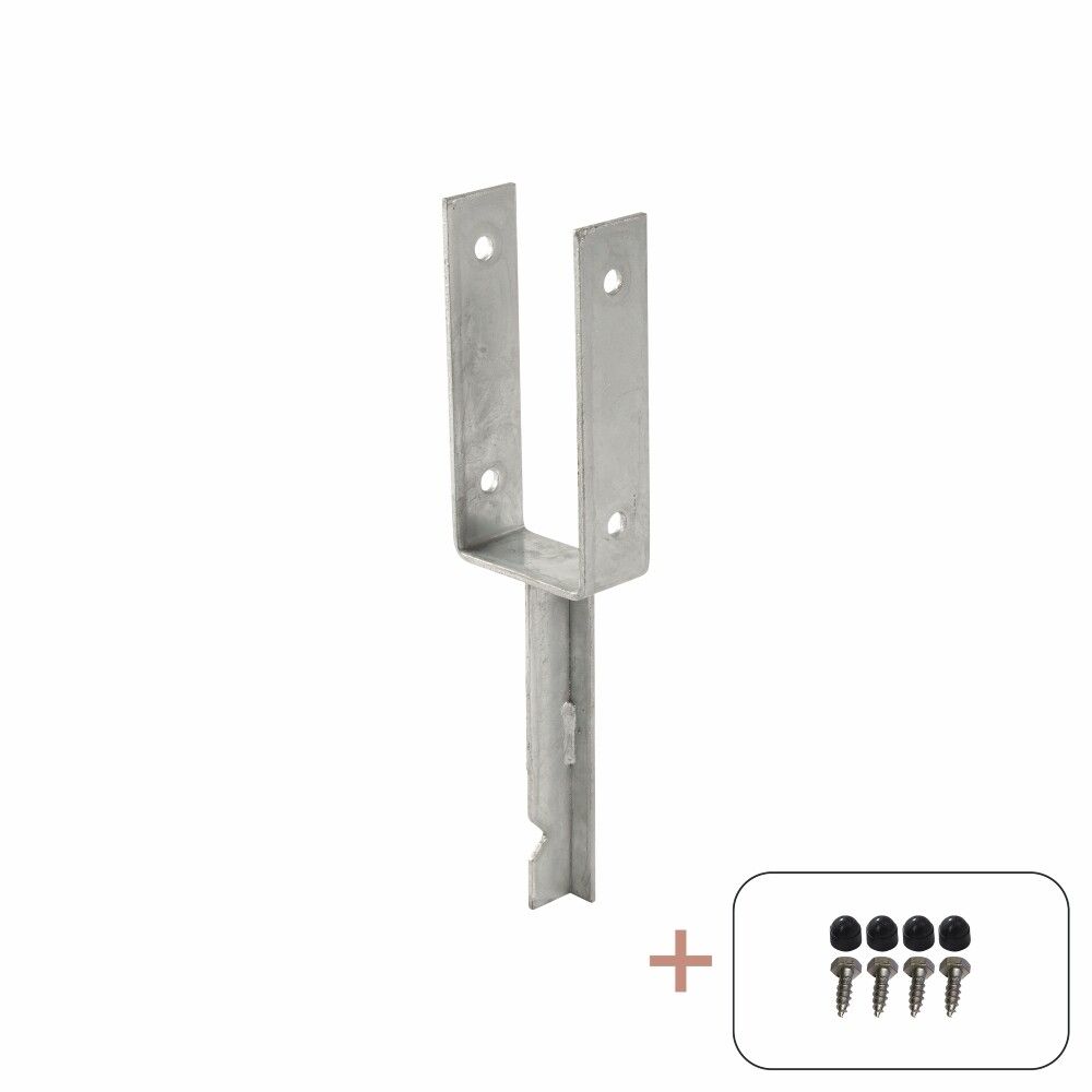 STOLPESKO PLUS FOR NEDSTØPING 9X9CM GRÅ