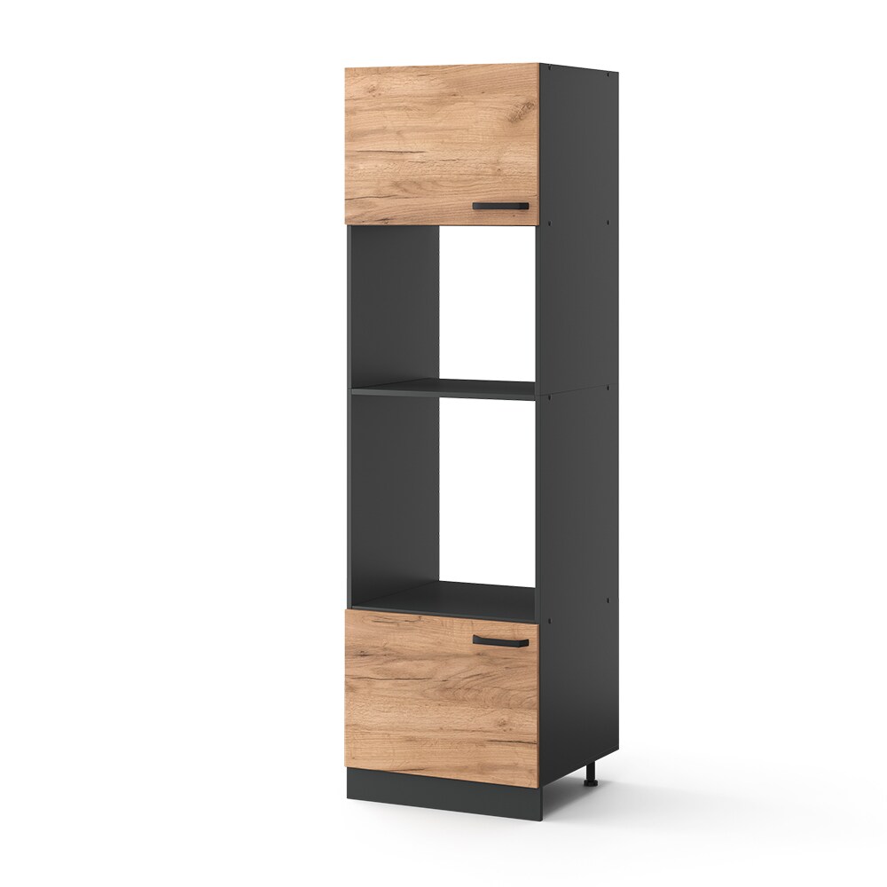 VICCO Küchenschrank Mikrowellenumbauschrank 60 cm R-Line Anthrazit