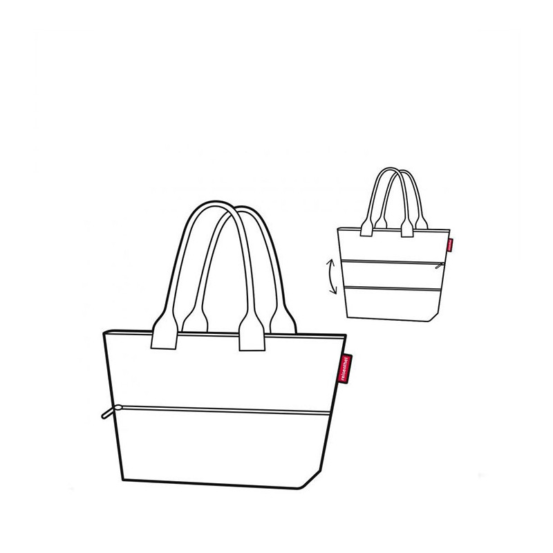 Sac shopping Shopper E1 Extensible 50 cm Black