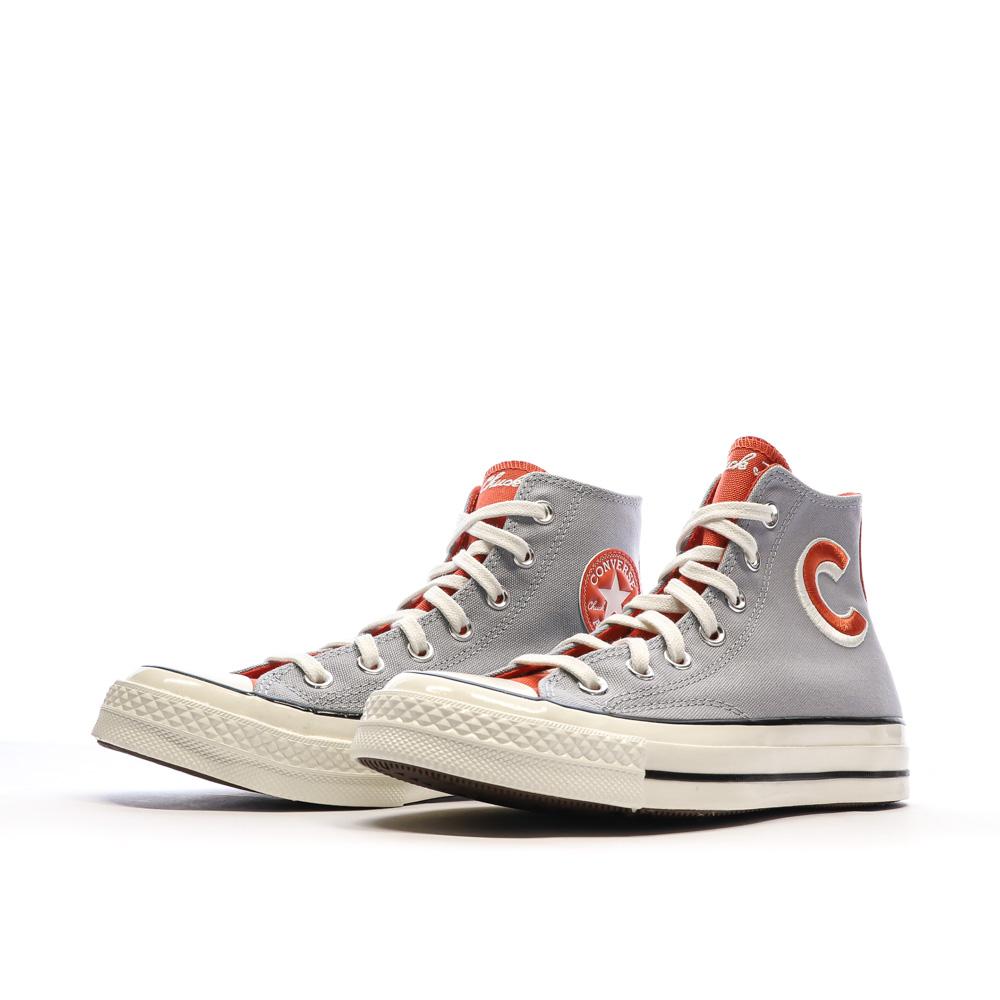 Converse Baskets Grises/Rouges Homme Converse Chuck 70 Letterman