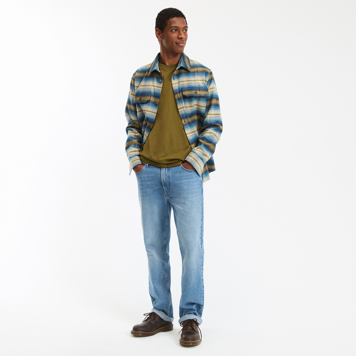 COLEÇÃO LA REDOUTE<br>Camiseta com gola redonda e mangas curtas