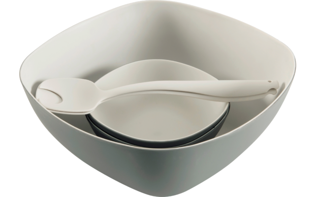 Outwell Gala Salatgeschirrset 5 teilig grau/beige