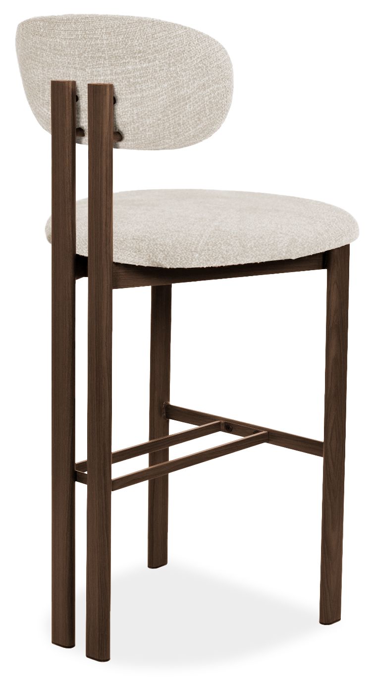 Barkruk Beige Walnut Lynja B51 x D53 x H98.5 cm