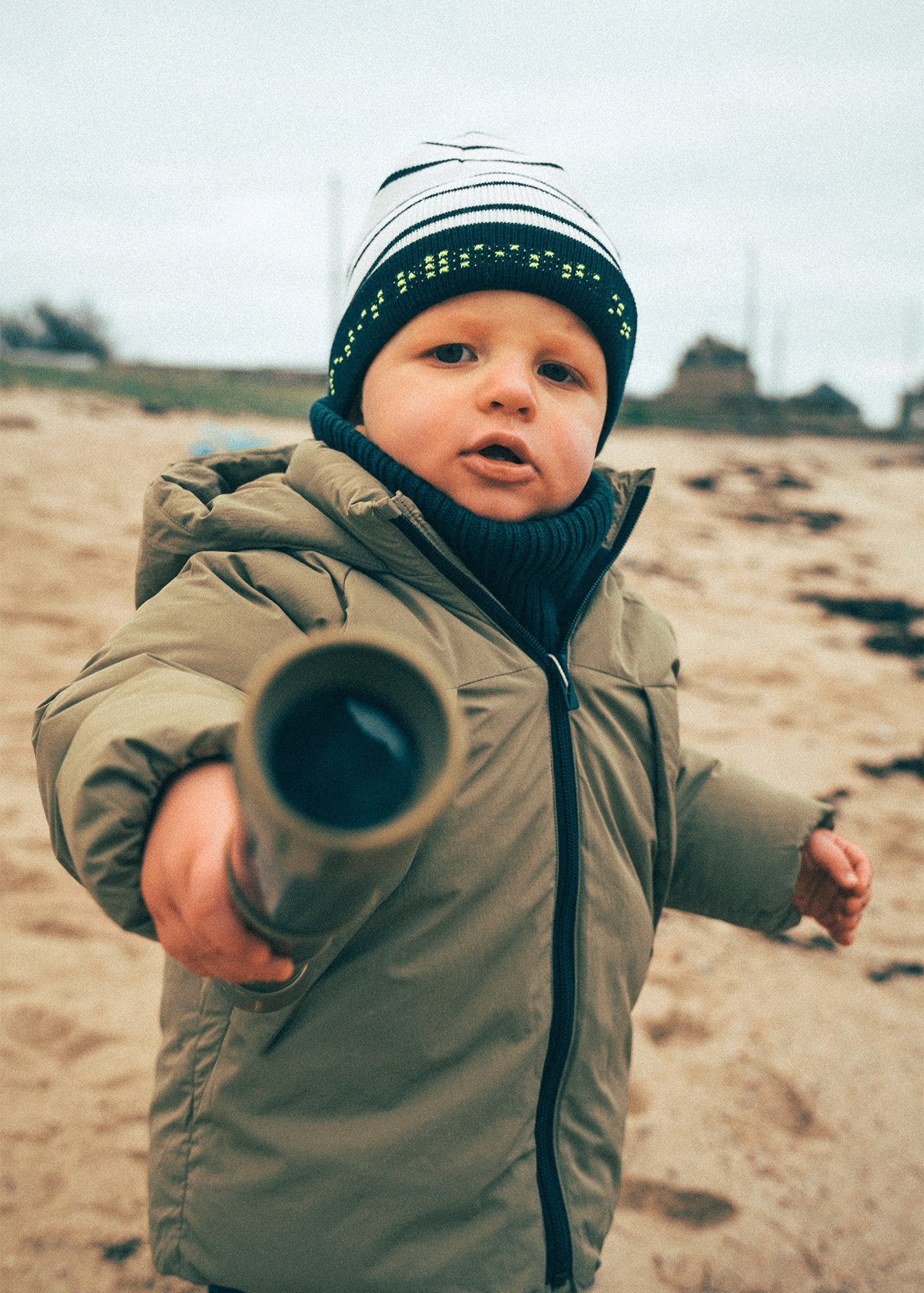 Bonnet enfant rayé