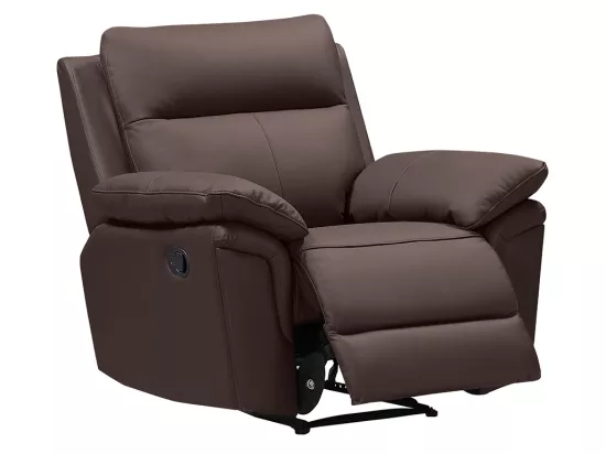 Fauteuil relax en cuir de buffle PAKITA - Marron