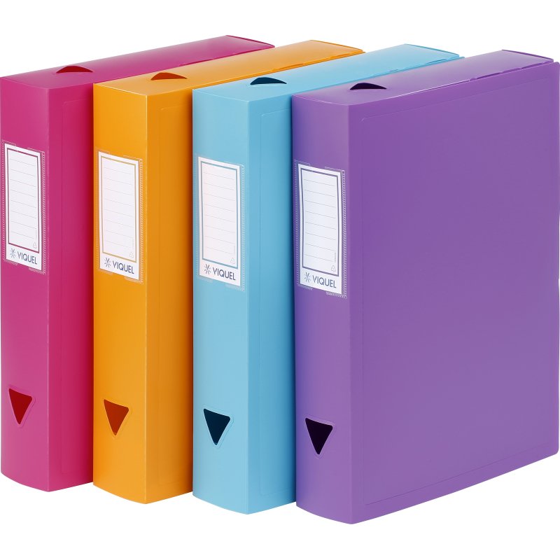 Boîte de classement plastique VIQUEL CLASS DOC - Dos 6 cm - couleurs assorties
