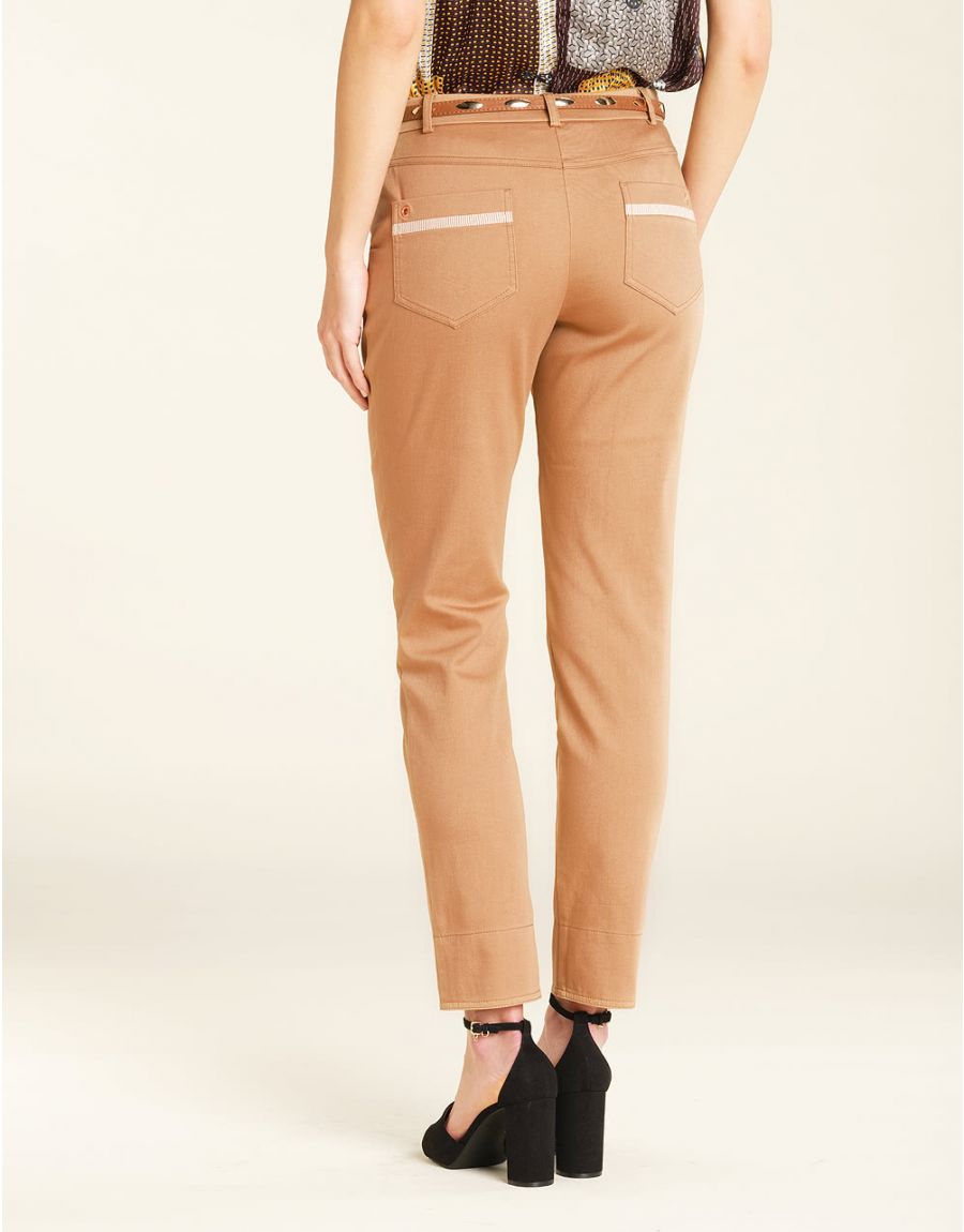 Pantalon en coton beige