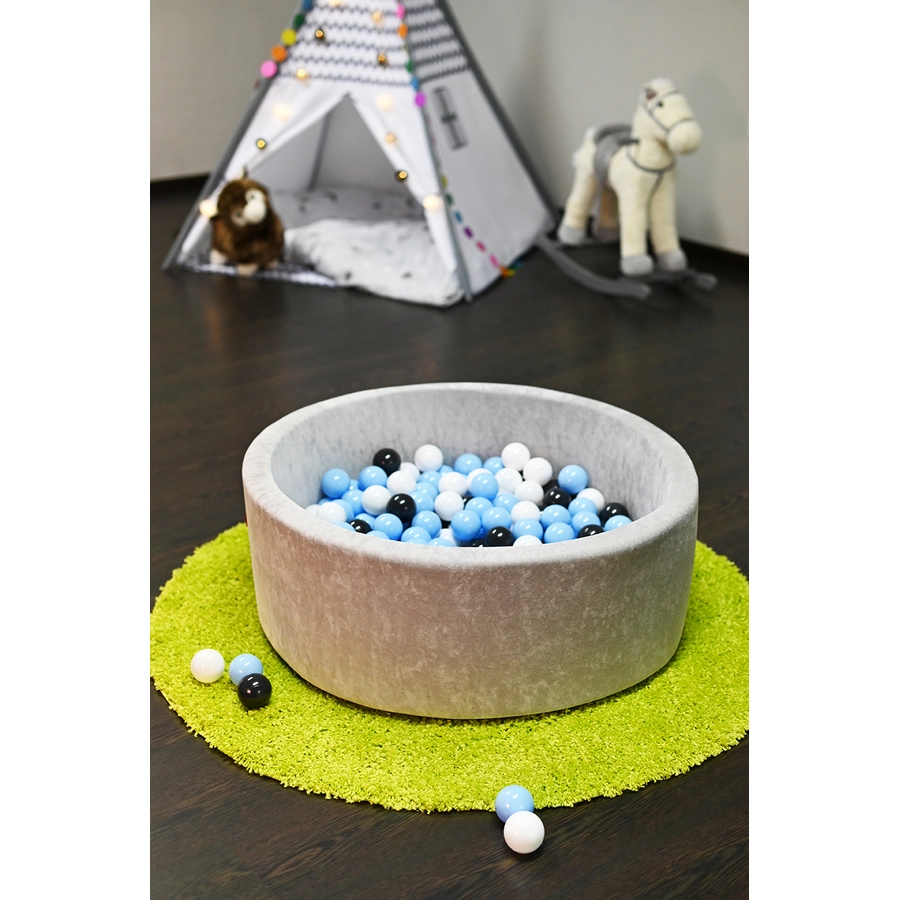 knorr toys® Bällebad soft Grey inkl. 300 Bällen, cremegrauhellblau