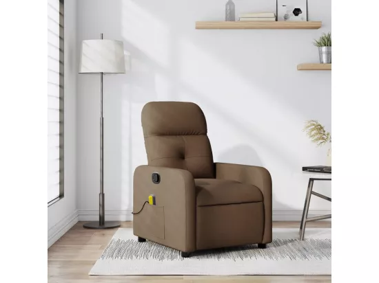Fauteuil massant inclinable Marron Tissu