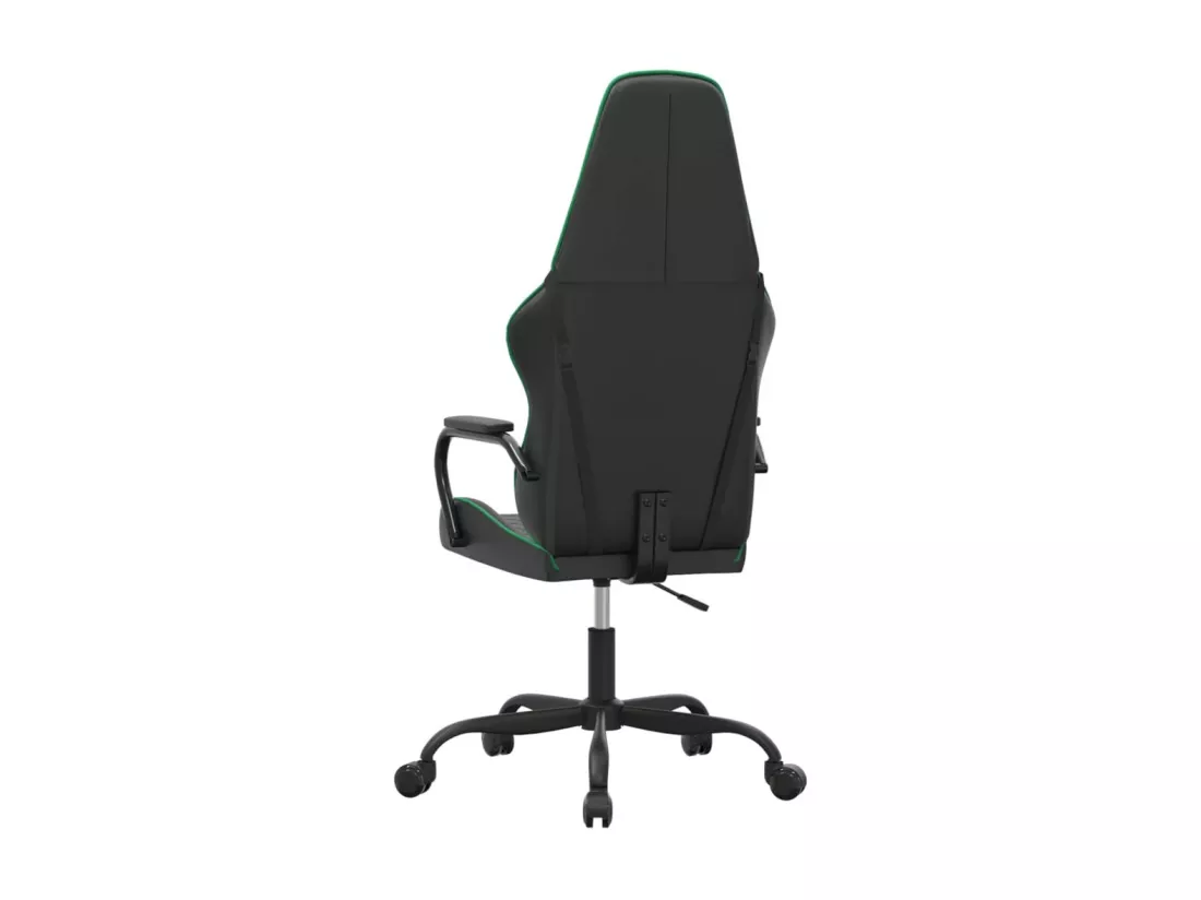 Chaise de jeu de massage vert et noir similicuir