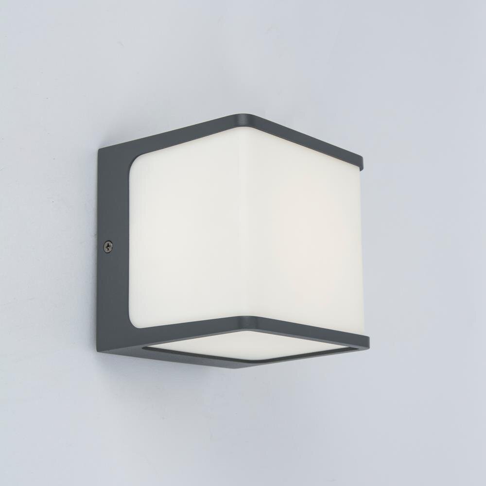 LED wandlamp Telin in antraciet en wit satijnen afwerking, 15W, 800lm, IP54