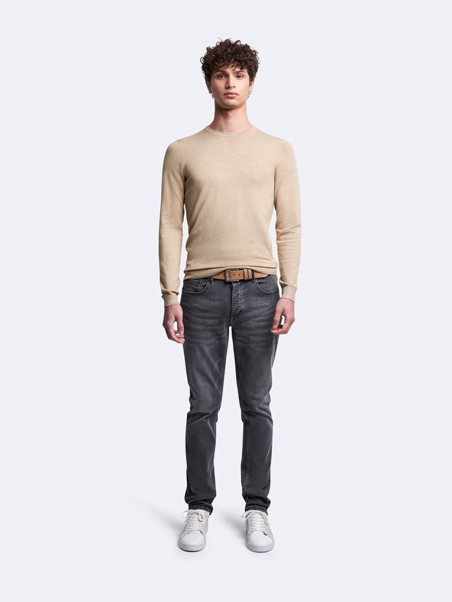 Pull col rond en viscose certifiée