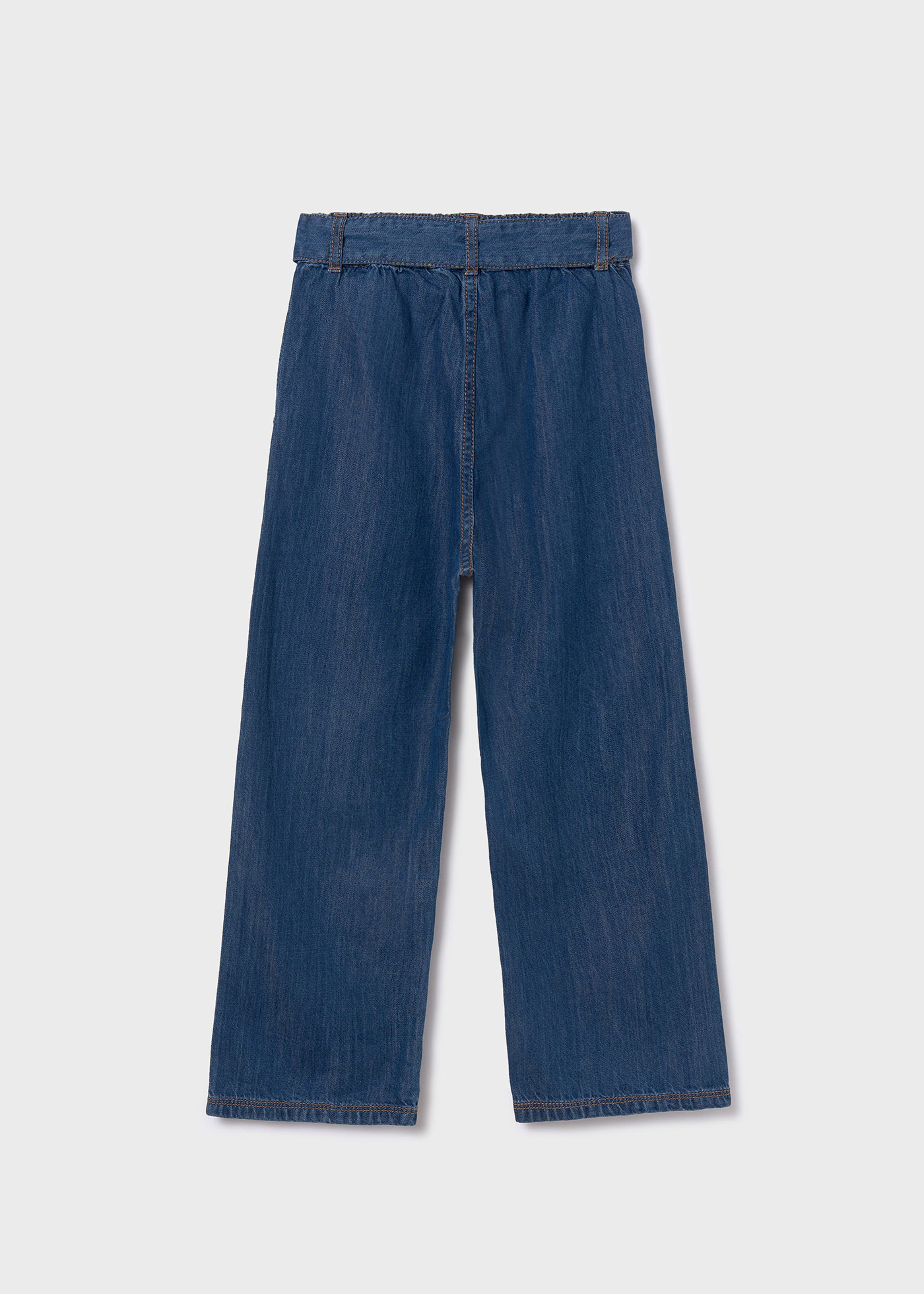 Calça jeans feminina folgada, jeans escuro