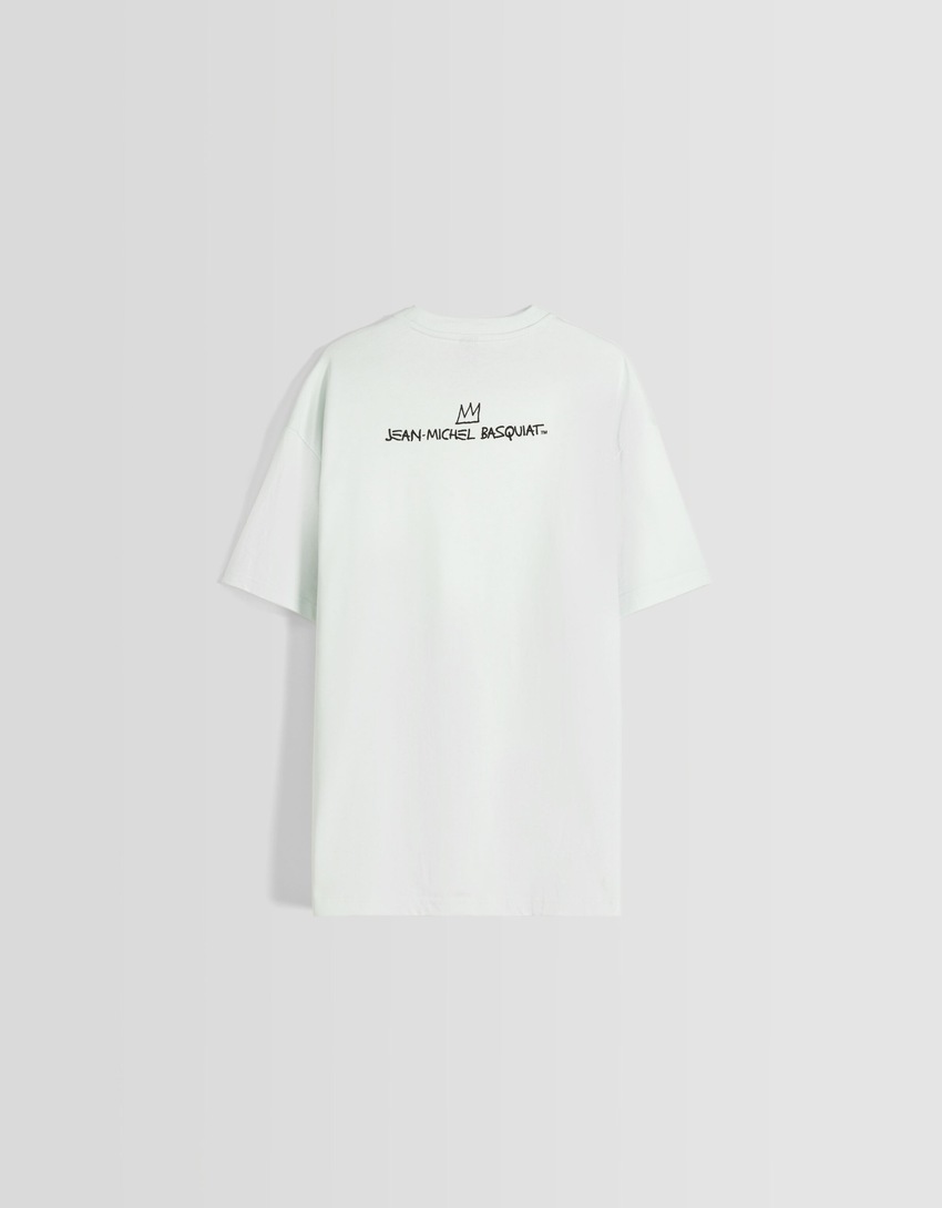Camiseta Jean-Michel Basquiat de manga curta e corte reto
