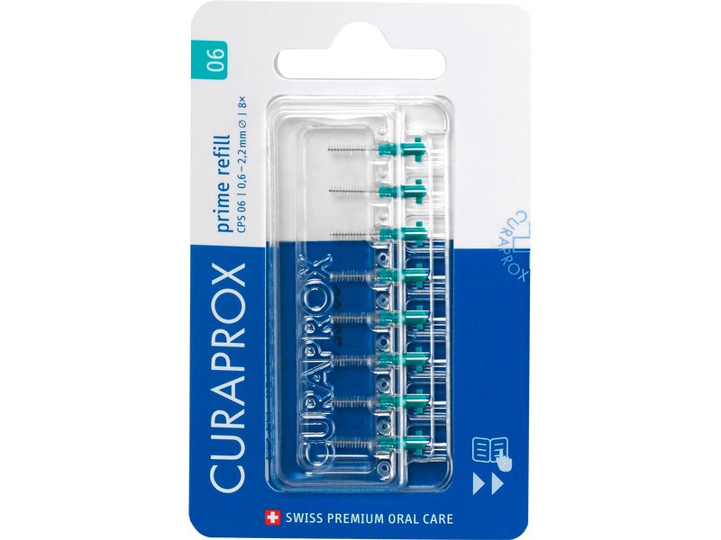CURAPROX Interdentalbürsten Interdental CPS prime türkis 8 Nachhaltiger Nachschub von ultrafeinen Interdentalbürsten für die Prophylaxe