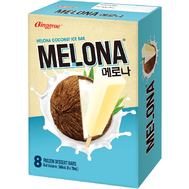 Binggrae Melona Kokosnoot Ijsreep 8x70ml