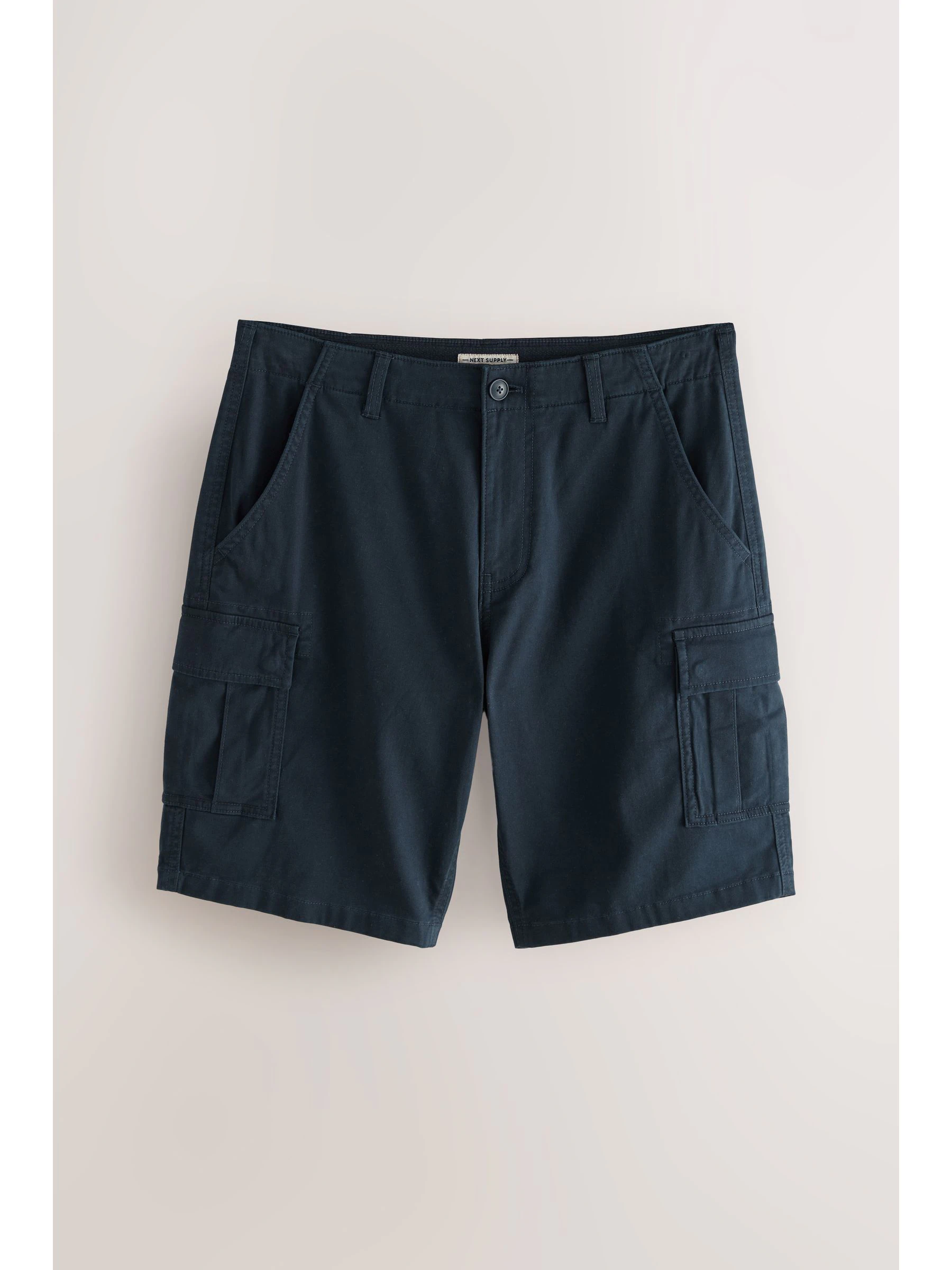 Marineblauw/antraciet - Stretchy Korte cargobroek