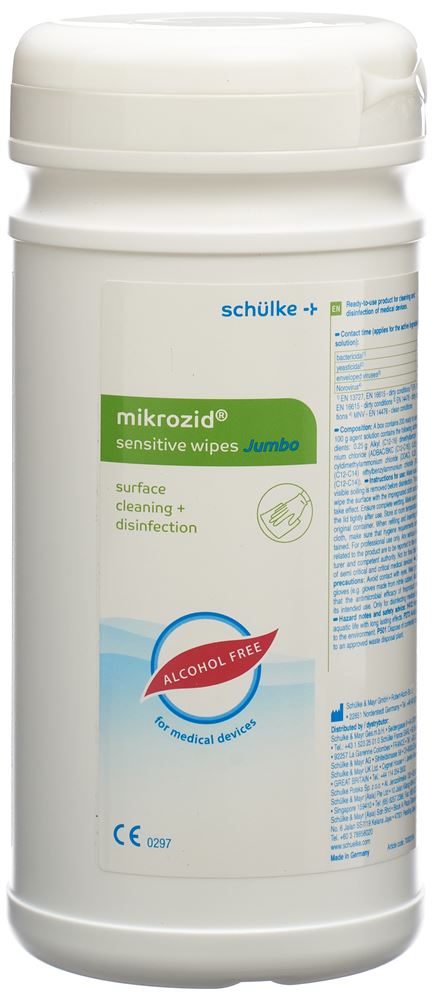 MIKROZID Sensitive wipes<br>200 Stück, Dose, Jumbo
