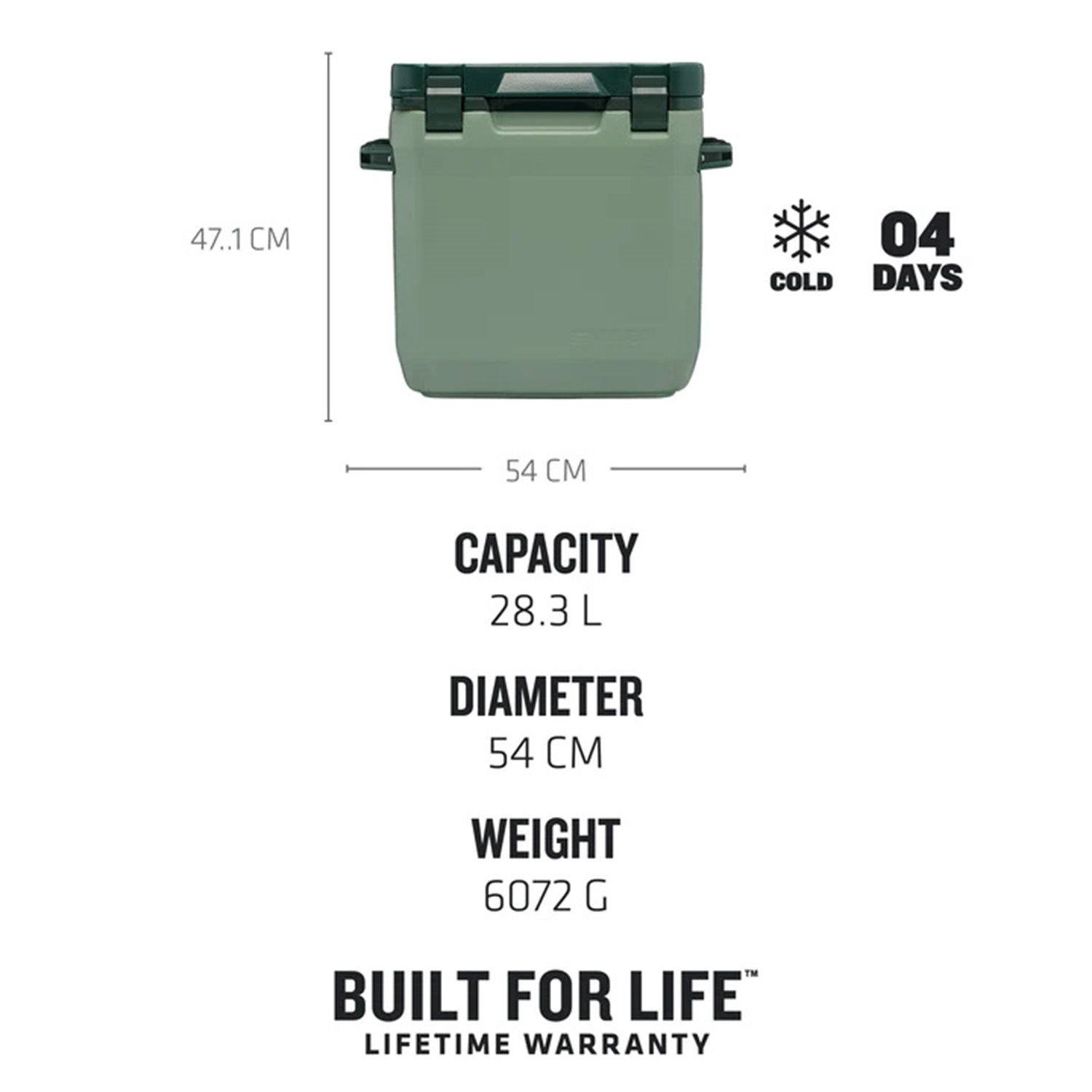 Stanley The Cold For Days Outdoor Cooler 28.3L green