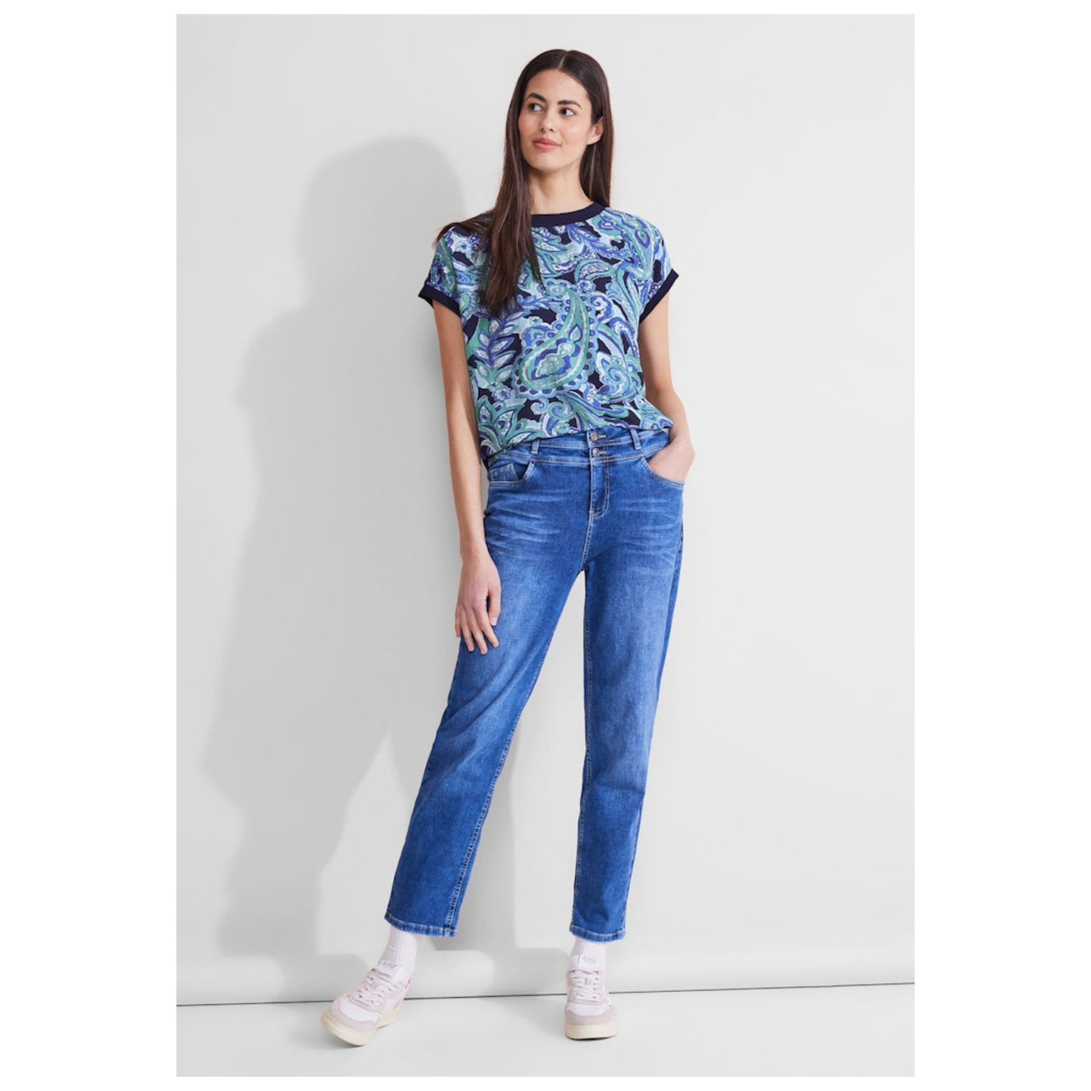 Street One LTD QR printed mat-mix shirt w