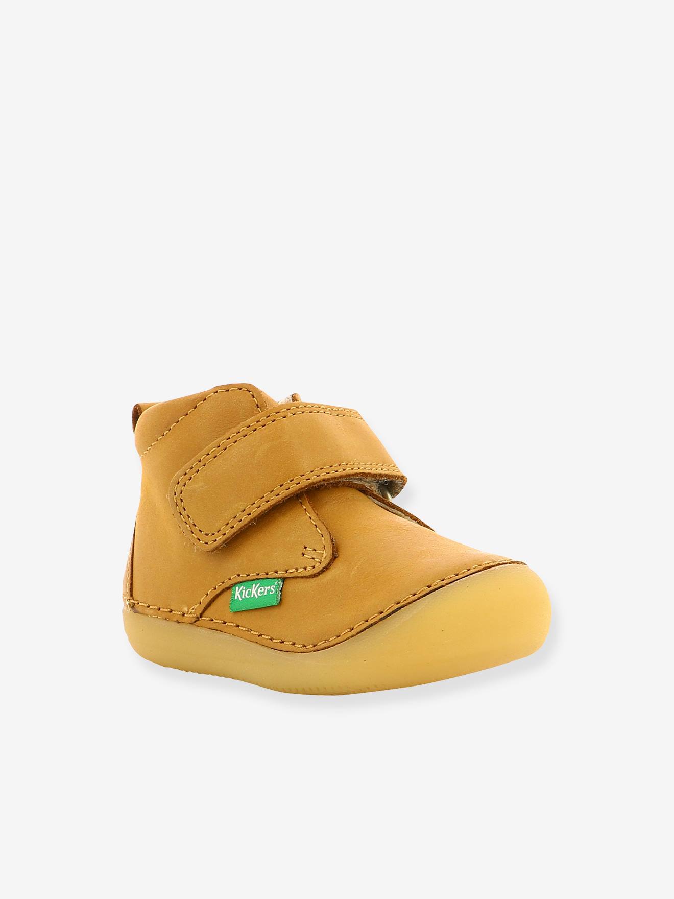 Sabio KICKERS® Botinhas de Couro para Bebê Primeiros Passos Tinta