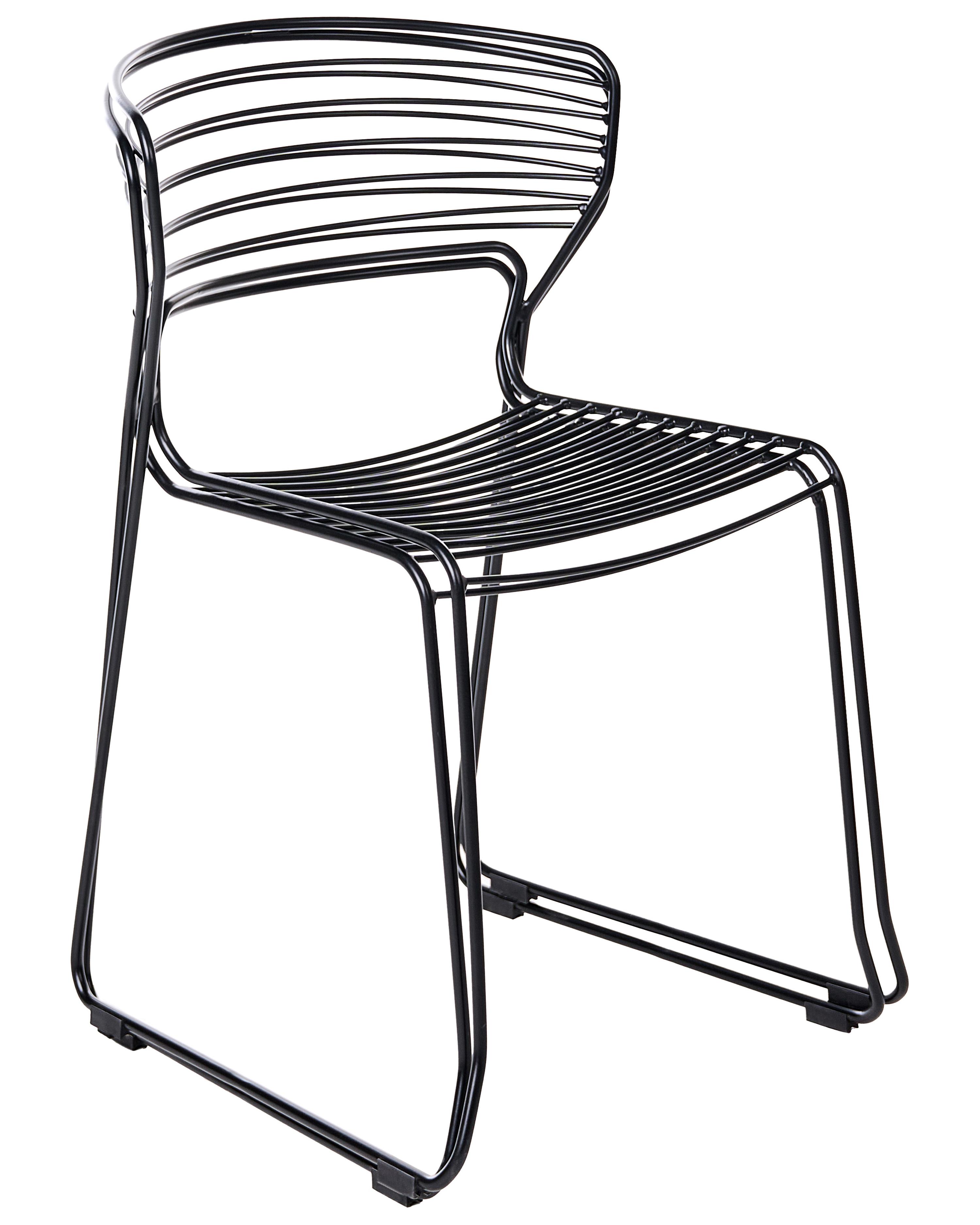 Set van 2 tuinstoelen PISTOIA Metaal Zwart