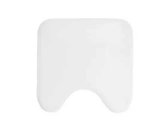 Tapis contour WC en microfibre - Blanc - 45 x 45 cm