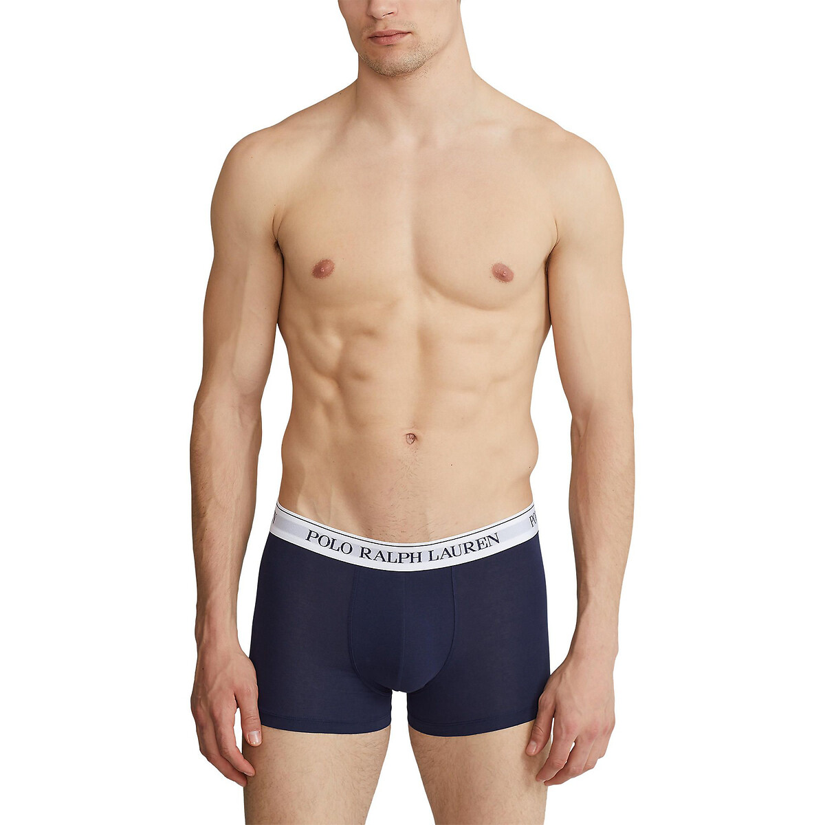 POLO RALPH LAUREN<br>Conjunto de 3 cuecas boxer clássicas em algodão elástico