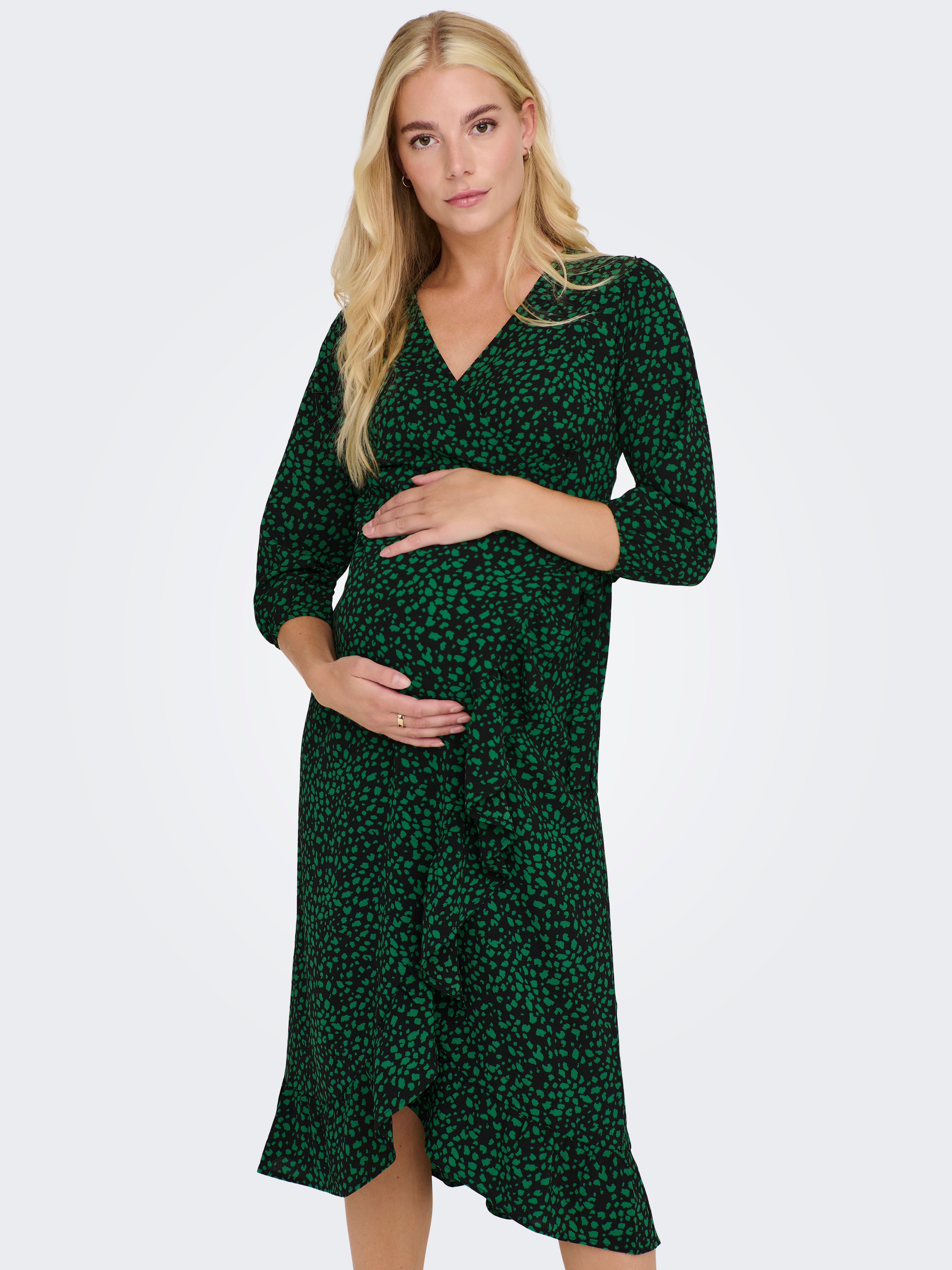 OLMLUXLEA Langes Kleid Black