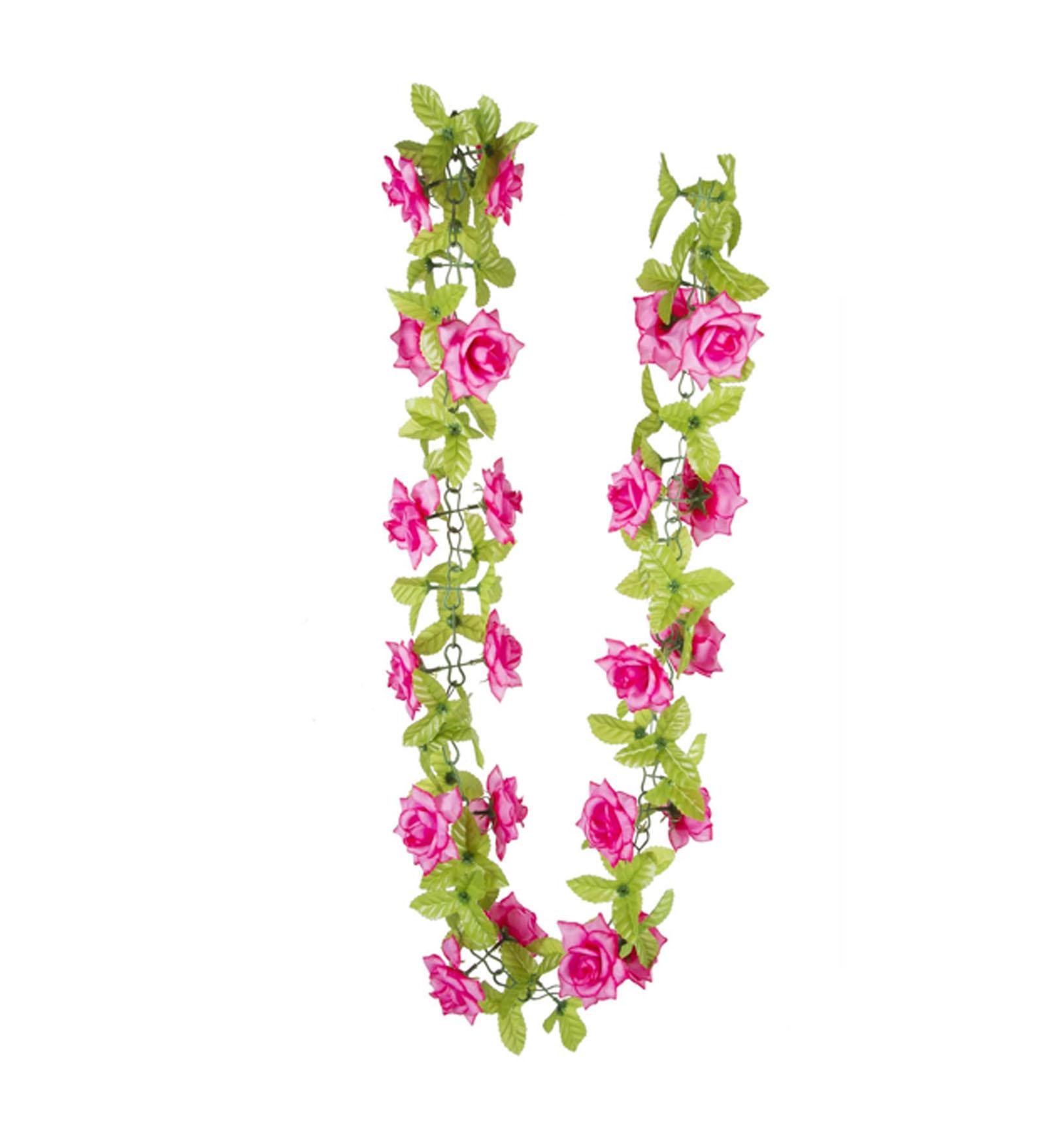 GUIRLANDE DE ROSES L.150CM ROSE